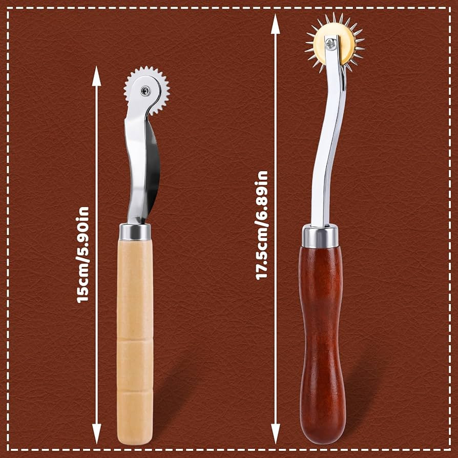 2PCS Tracing Wheel,Professional Stitch Marking Spacer,Wood and Stainless Steel Pounce Wheel,Pounc... | Amazon (US)