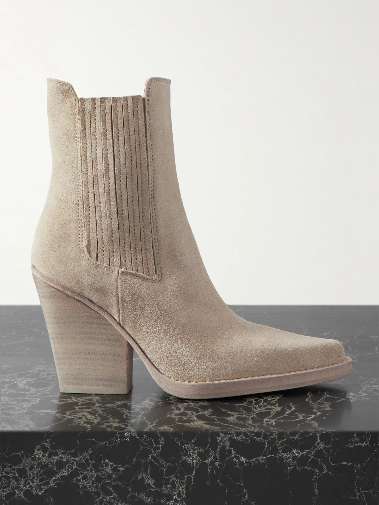 Paris Texas - Dallas Suede Ankle Boots - Cream | NET-A-PORTER (US)