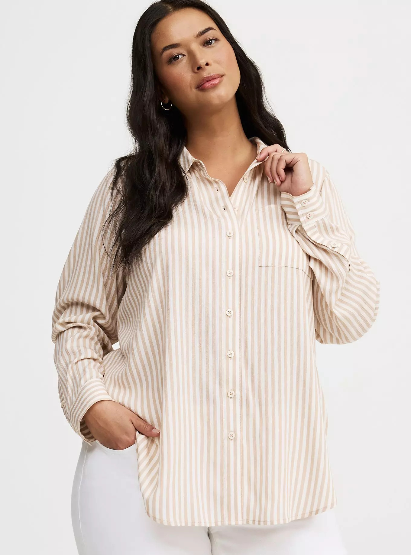 Lizzie Button Up Long Sleeve Shirt | Torrid (US & Canada)