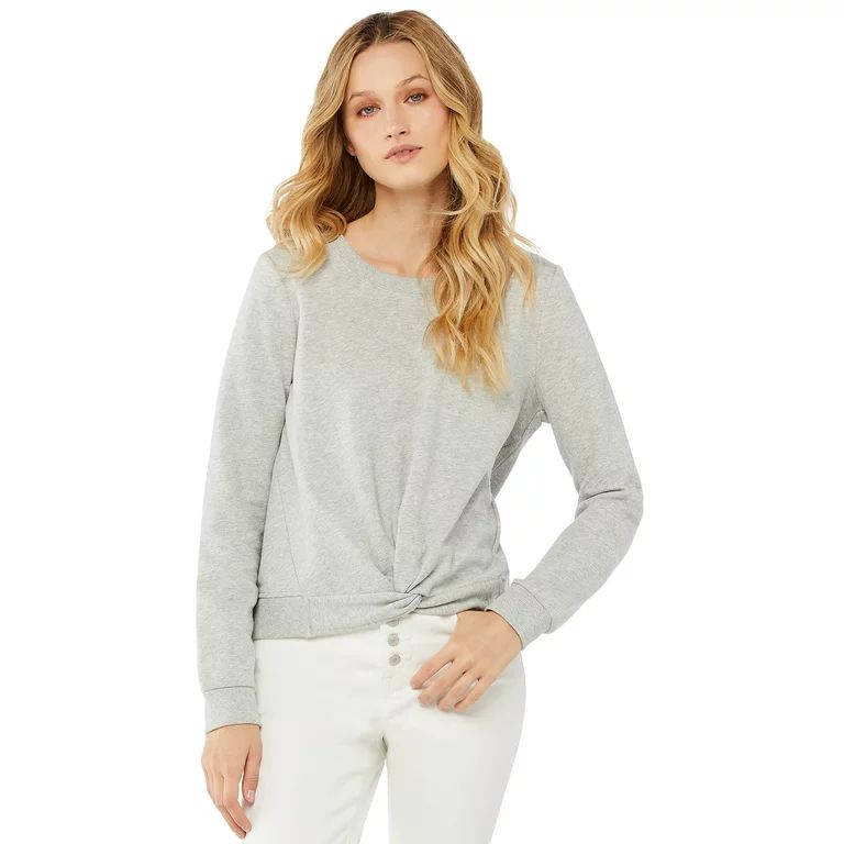 Scoop Women’s Twist Front Sweatshirt - Walmart.com | Walmart (US)