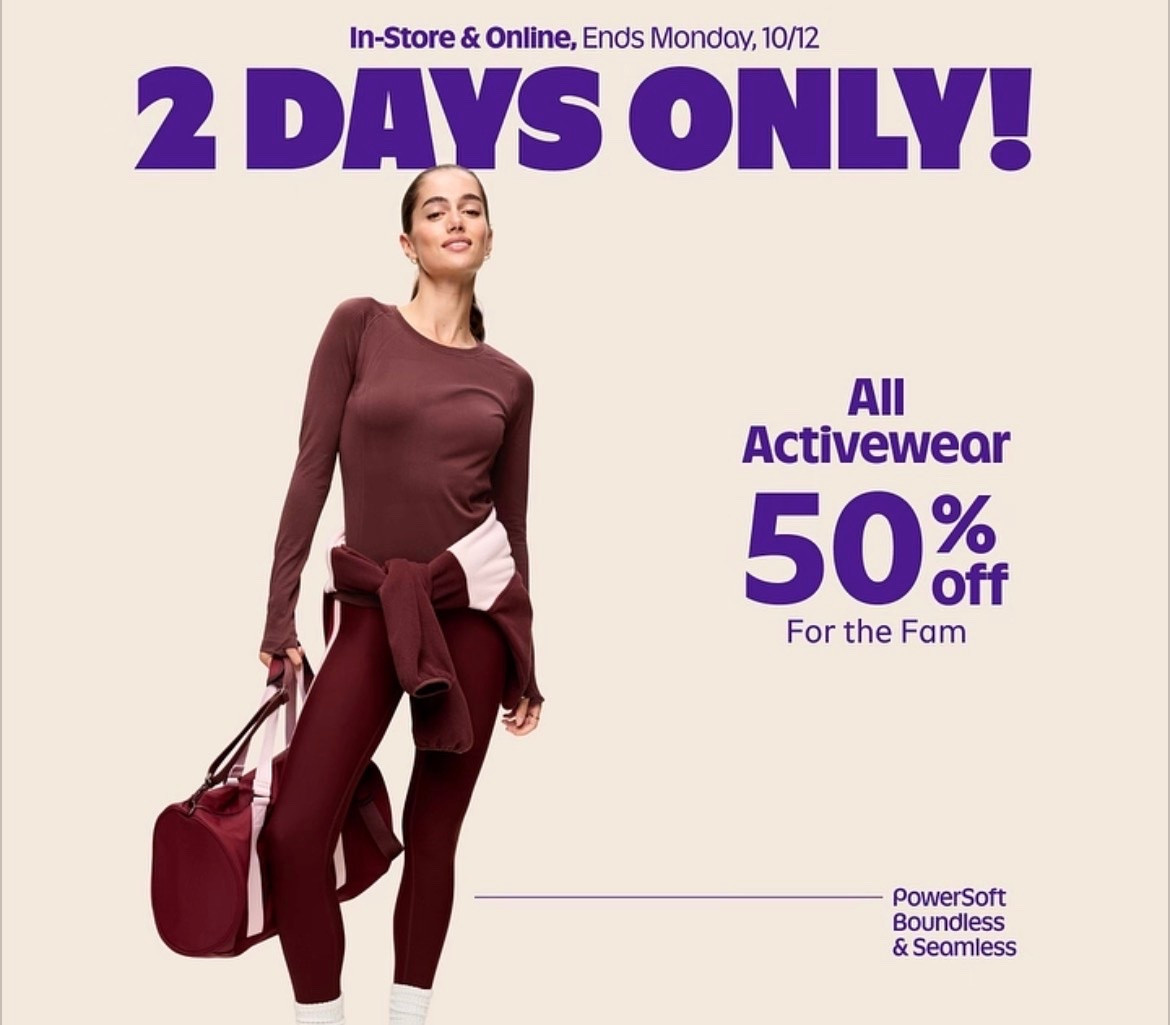 All Activewear is 50% Off at Old Navy! They just launched tons of new seasonal options, and they’re all included in the sale. For sure worth browsing - they have fantastic activewear options for adults and kids!

#LTKSaleAlert #LTKActive #LTKootd