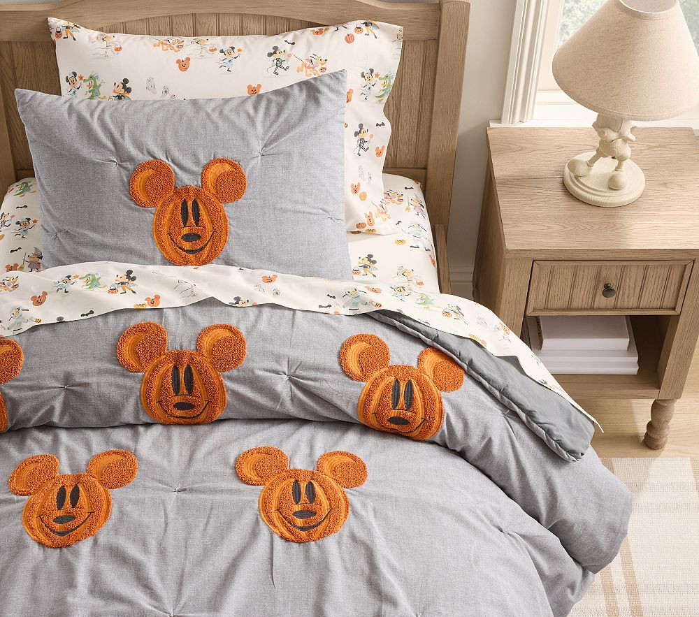Disney Mickey Mouse and Friends Textured Halloween Comforter & Shams | Pottery Barn Kids