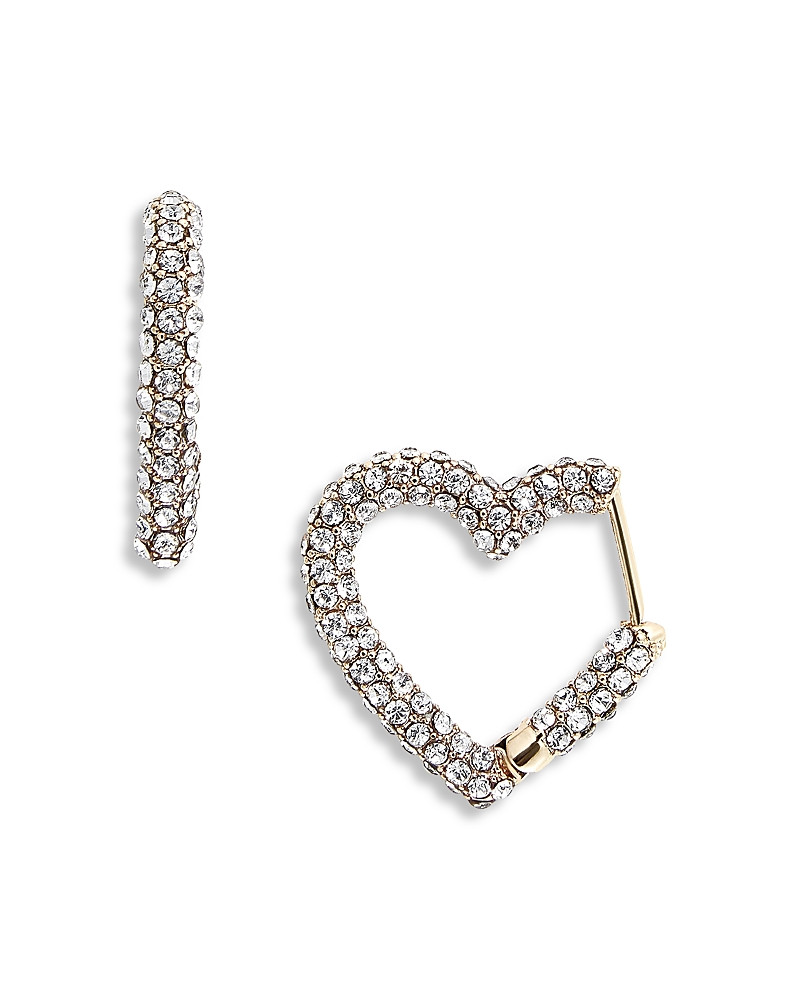 Baublebar Velma Pave Heart Hoop Earrings in Gold Tone | Bloomingdale's (US)