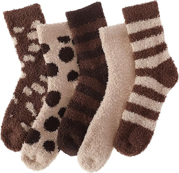 Fluffy Fuzzy Socks Gifts for Women,Winter Cozy Soft Warm Plush Socks Gifts for girlfriend. | Amazon (US)