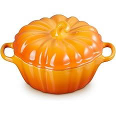 Le Creuset Stoneware Figural Pumpkin Petite Cocotte, 12 oz., Persimmon | Amazon (US)
