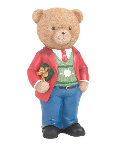 Teddy Bear Statue With Present | TJ Maxx