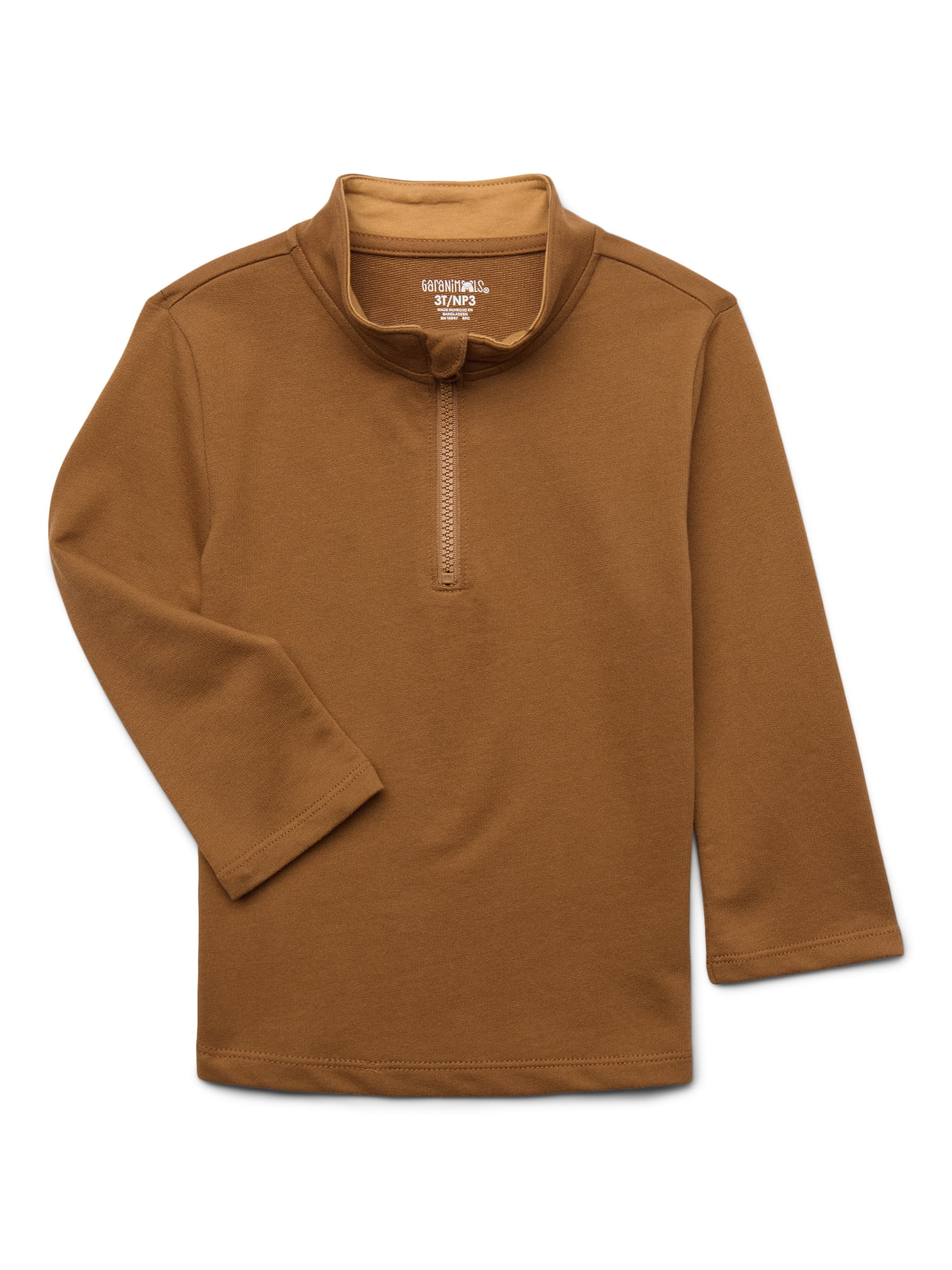 Garanimals Toddler Boys Quarter Zip Pullover with Long Sleeves, Sizes 18M-5T | Walmart (US)