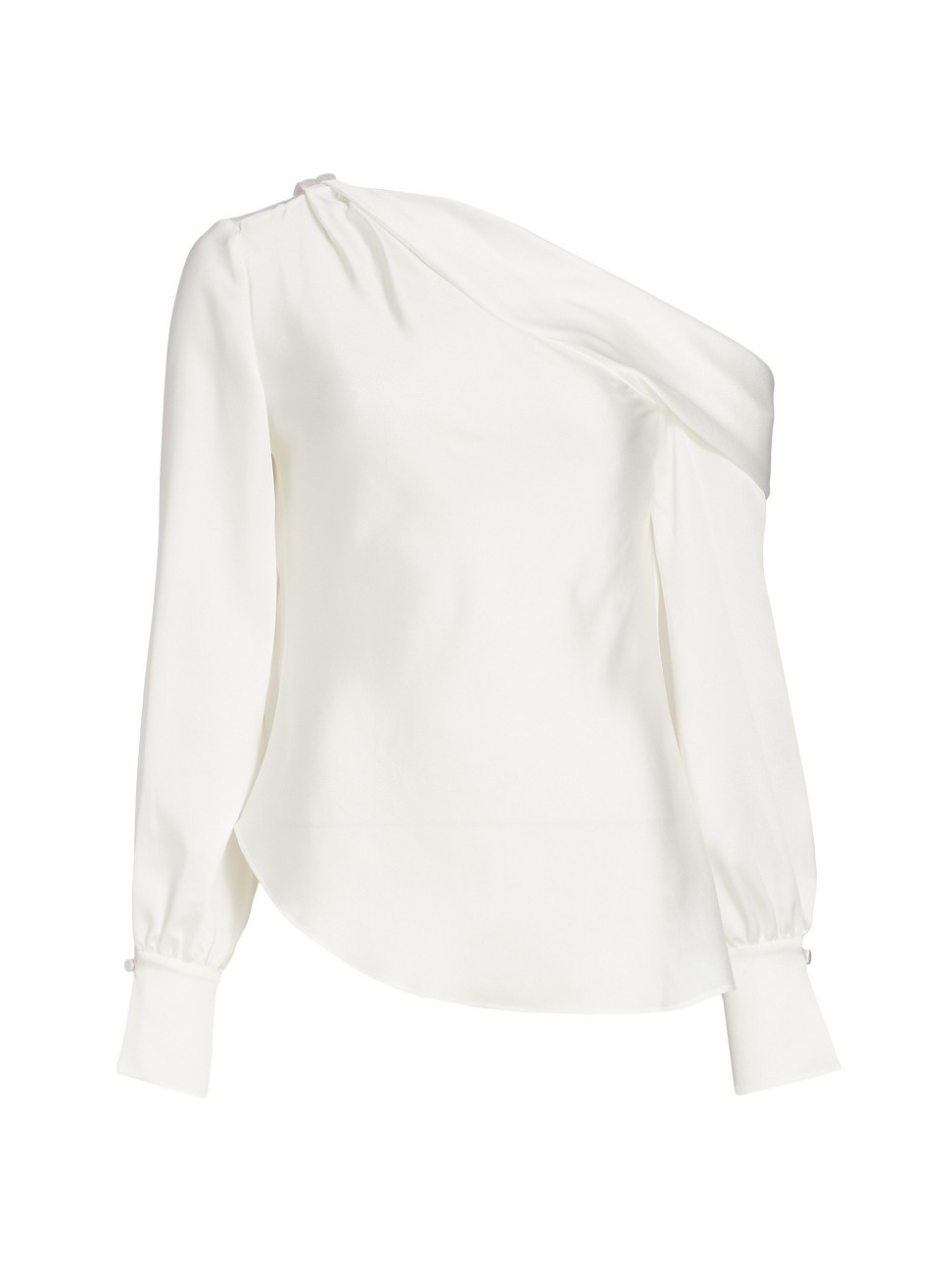 Women's Alice Satin One-Shoulder Top - White - Size XS - White - Size XS | Saks Fifth Avenue