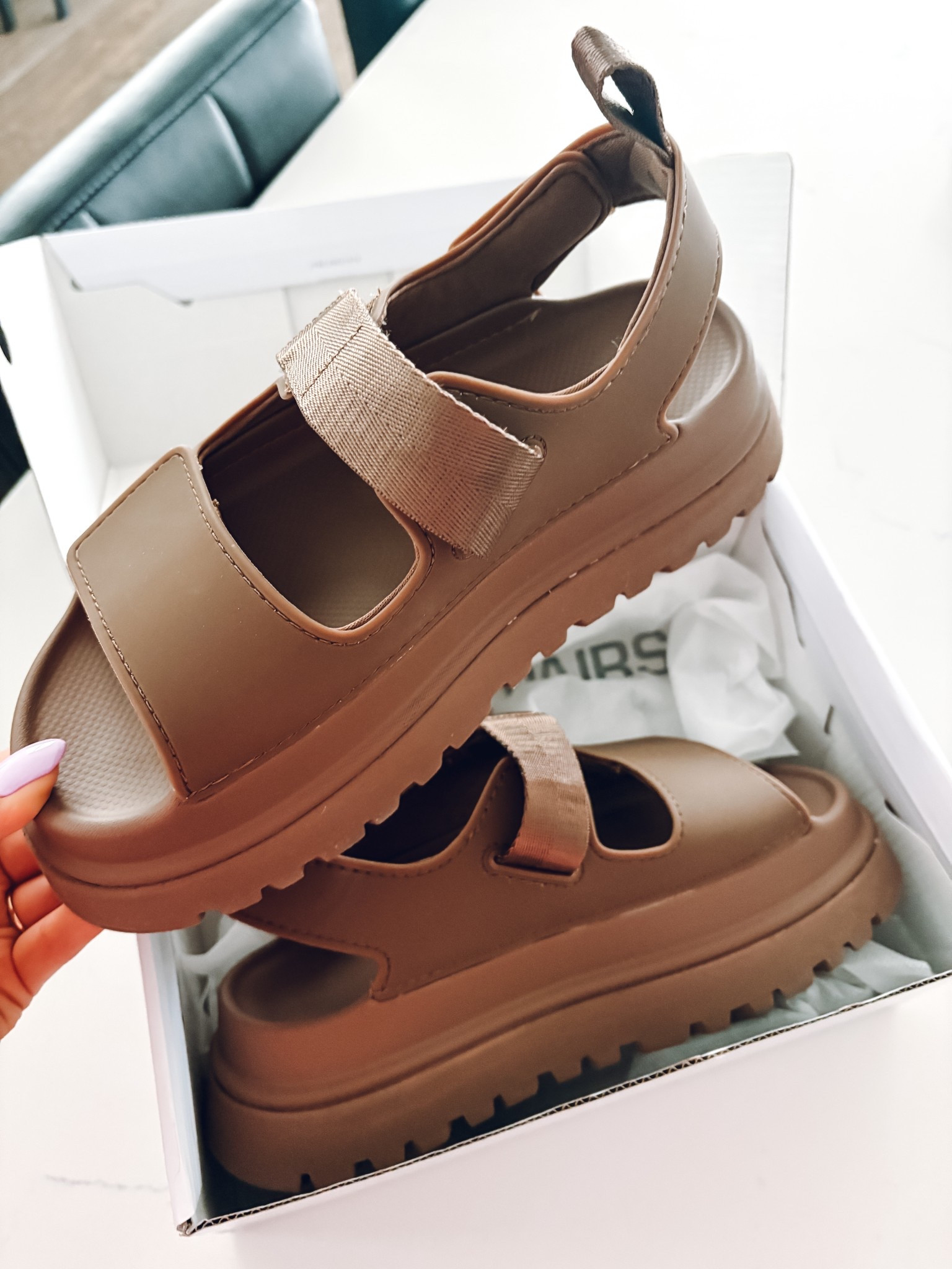 these are look alikes for the Ugg  sandals that are trending!! they are the comfiest!!!! 
I am usually a 7 or 7.5 and got a 7 and my toe is right on the edge so if you’re in between sized go up! 


#LTKShoeCrush #LTKSeasonal #LTKFindsUnder100