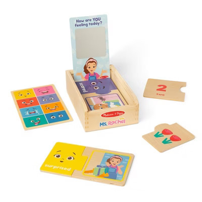 Melissa & Doug Ms. Rachel Big Feelings Wooden Matching Puzzles Emotions Regulation Preschool Learning Toy for Boys and Girls | Target