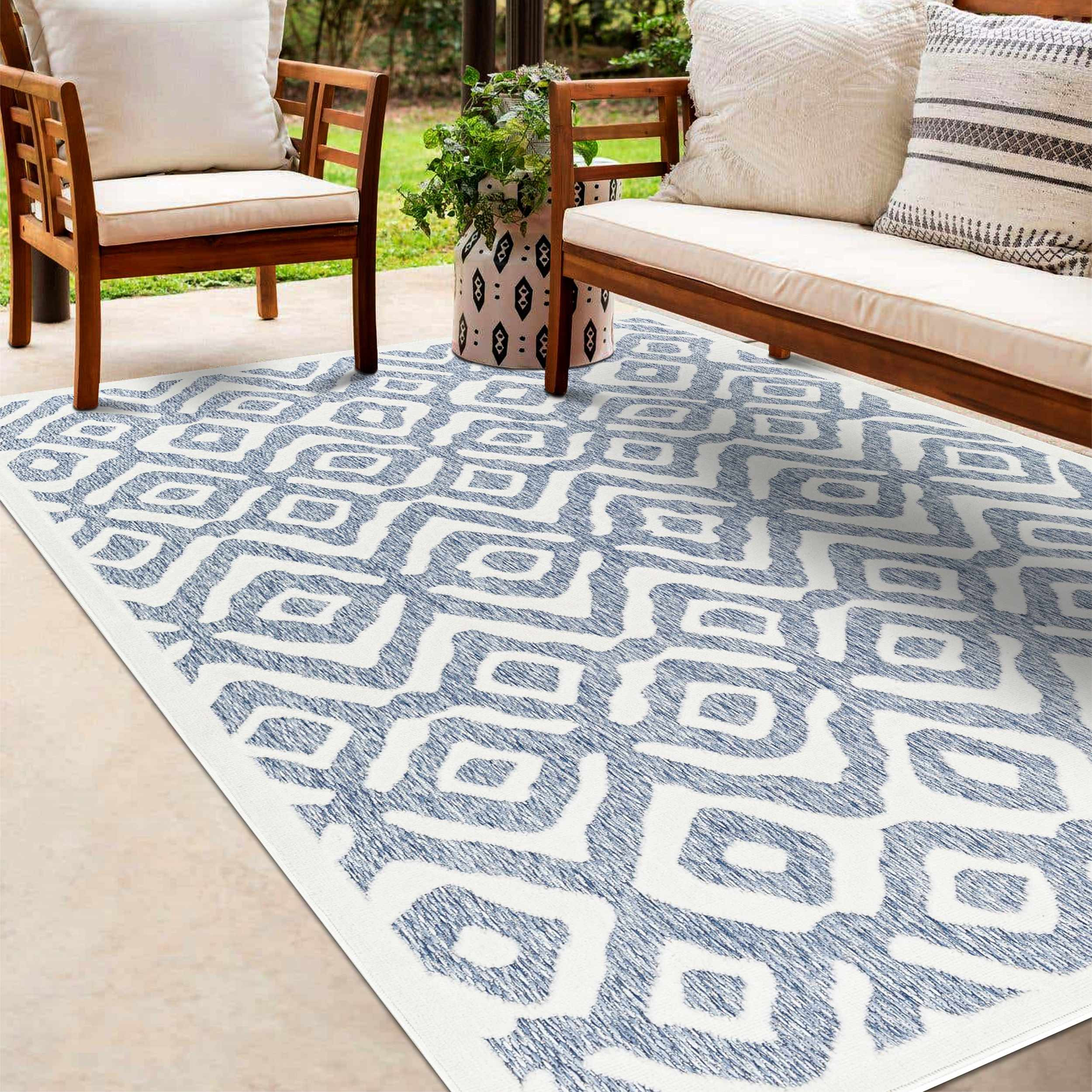 Burl Blue Outdoor Rug | Boutique Rugs