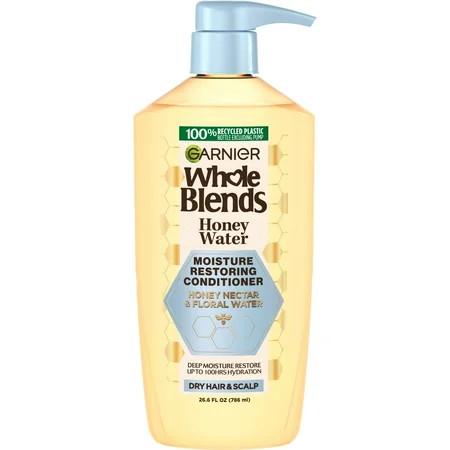 Garnier Whole Blends Honey Water Moisture Restoring Conditioner Dry Hair 28 fl oz | Walmart (US)