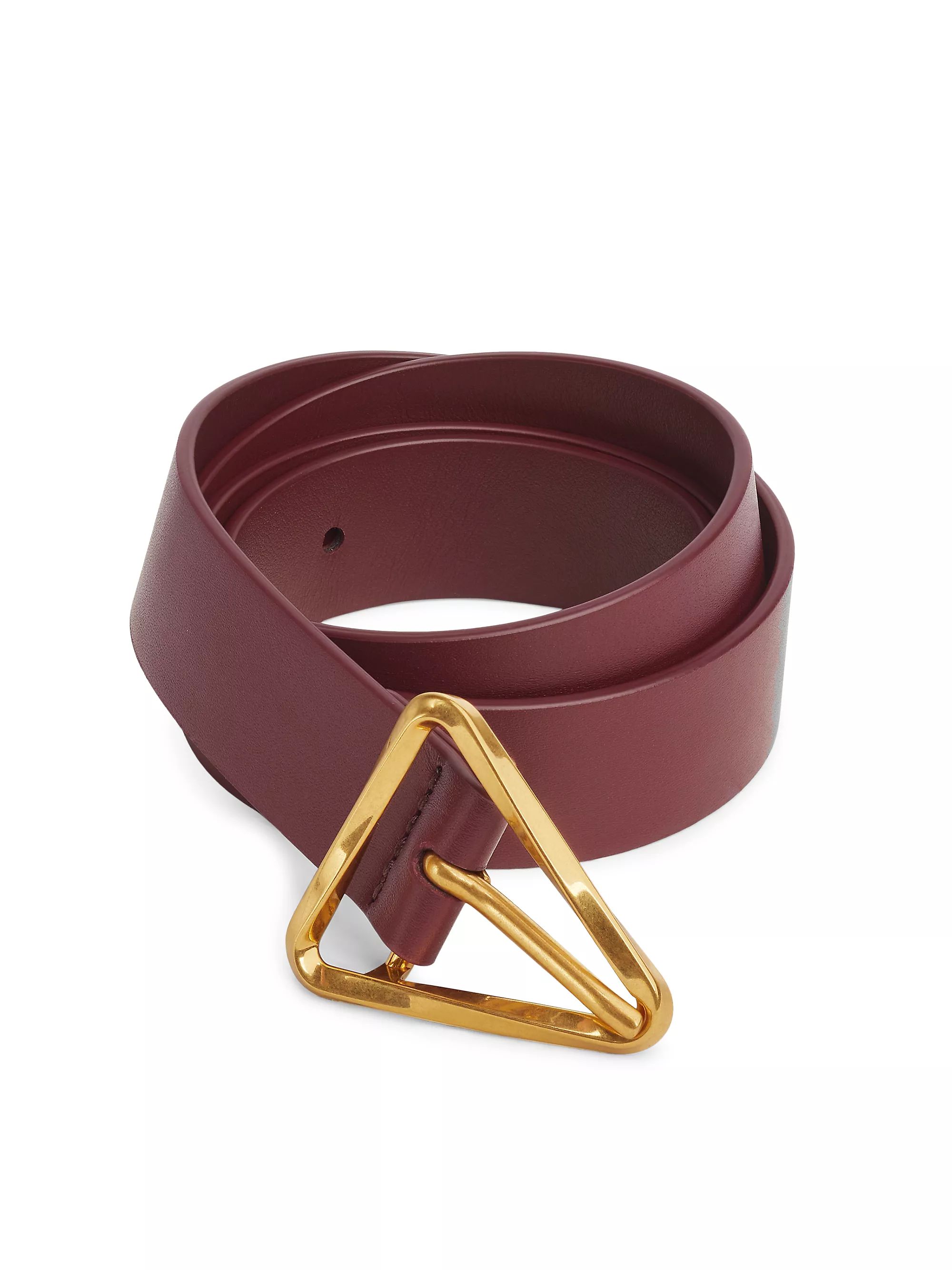 Triangle Buckle Leather Belt | Saks Fifth Avenue