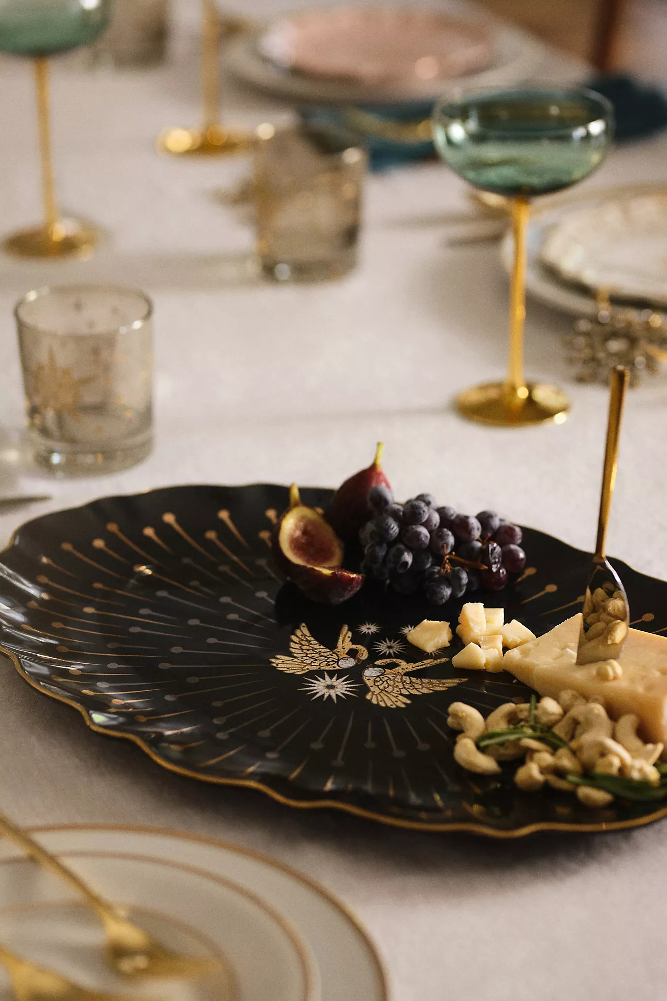 Catherine Martin Starry Night Swan Serving Platter | Anthropologie (US)