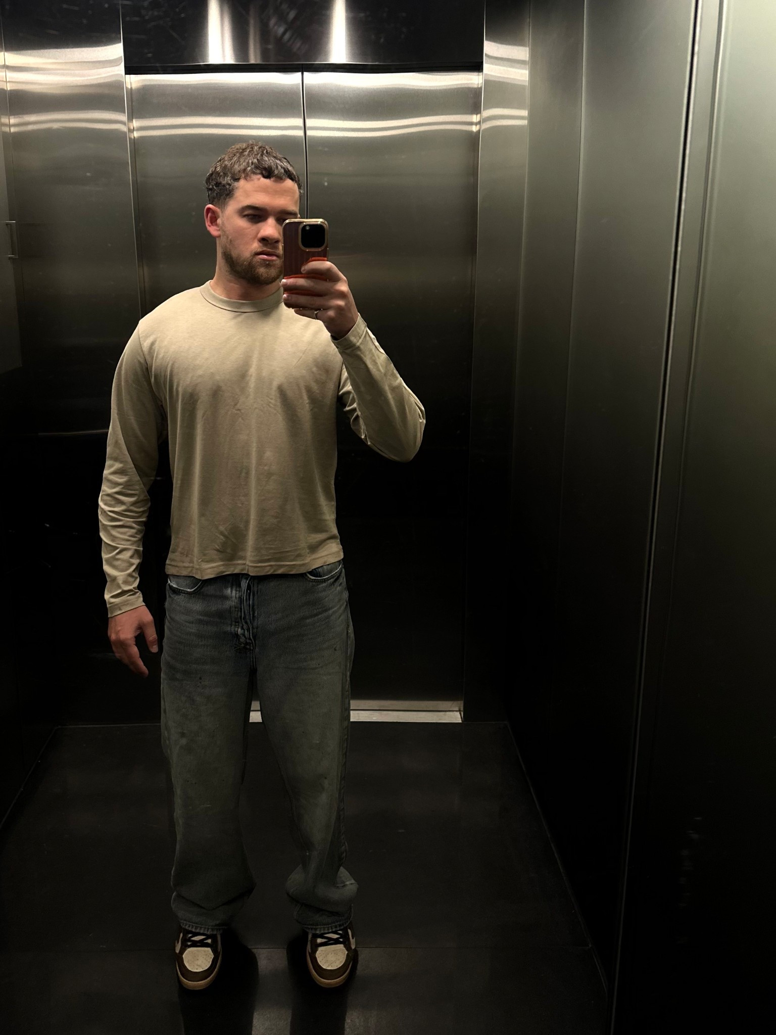 Cotton On long sleeve, Ksubi denim & GG sneakers. 