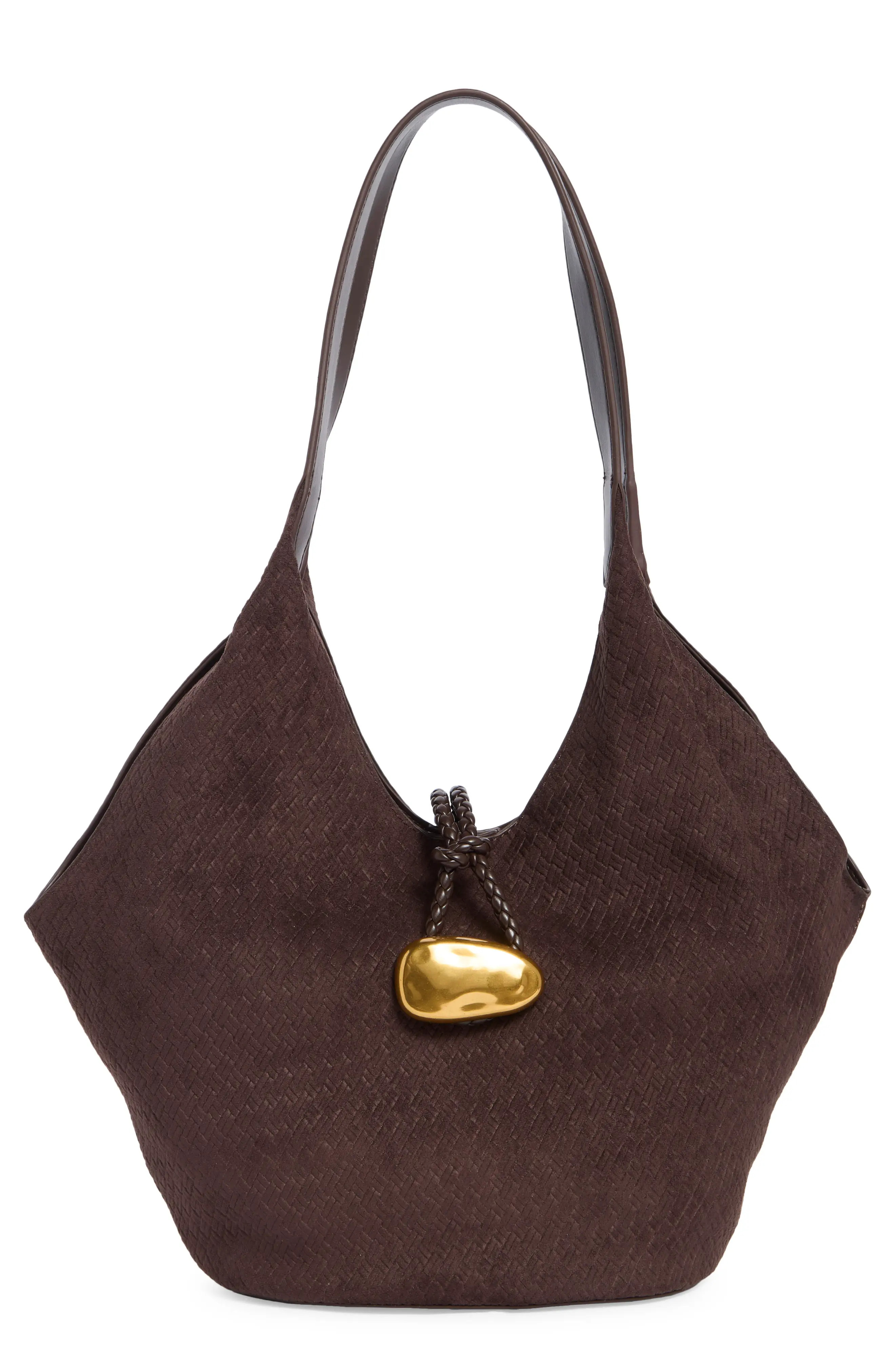 Steve Madden Lillie Faux Suede Shoulder Bag in Chocolate Suede at Nordstrom Rack | Nordstrom Rack