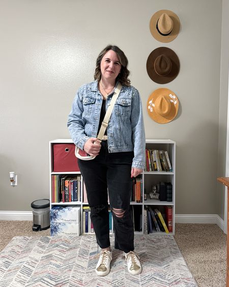 Last minute concert outfit shopping my closet! This Jean jacket is a great concert piece. I started with a black foundation of jeans and a bodysuit, then added some cream accessories  

#LTKmidsize #LTKFestival #LTKstyletip