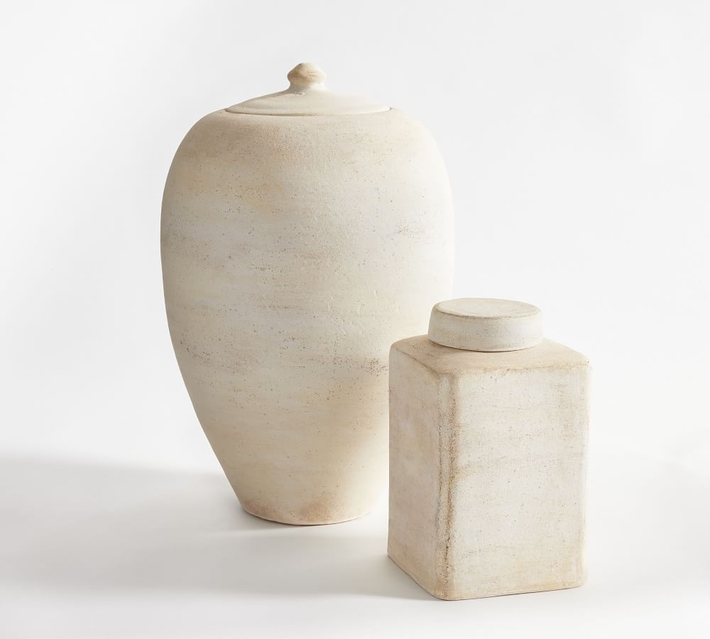 Artisan Handcrafted Terracotta Vases - White | Pottery Barn (US)