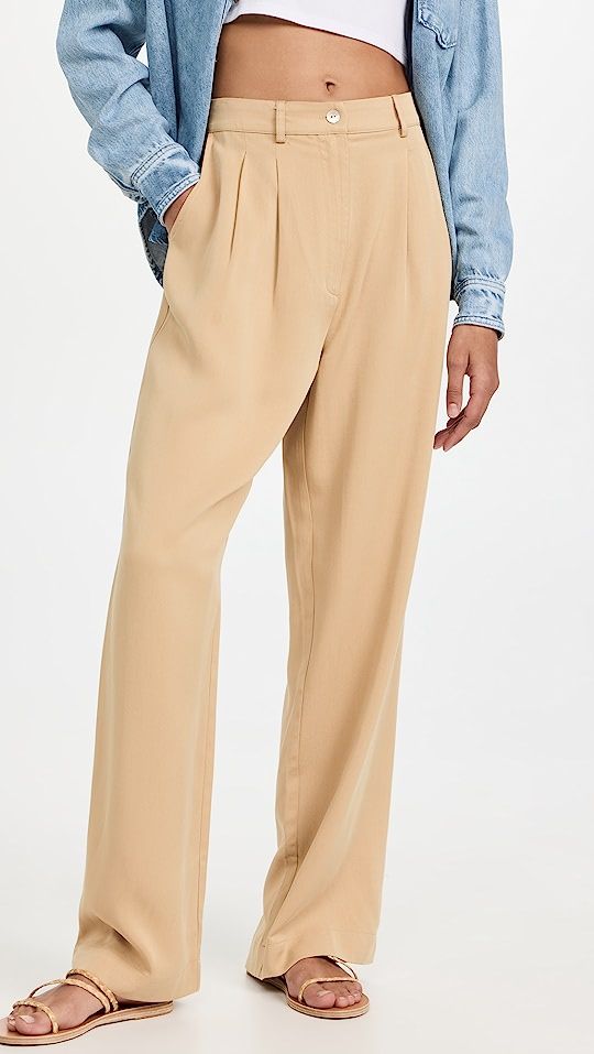 Twill Pleated Pants | Shopbop