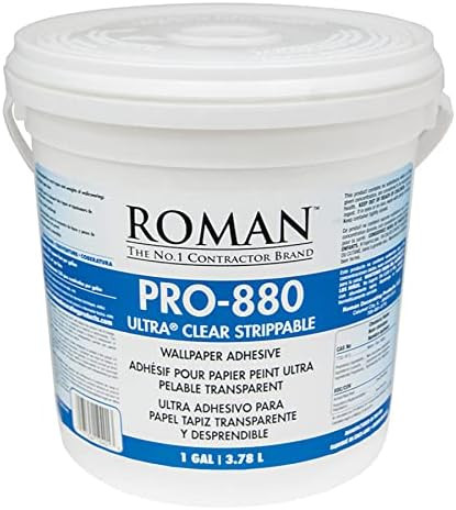 ROMAN PRODUCTS 012401 PRO-880 Wallpaper Adhesive & Paste for Any Wallcovering - Ultra Clear, 1 Ga... | Amazon (US)