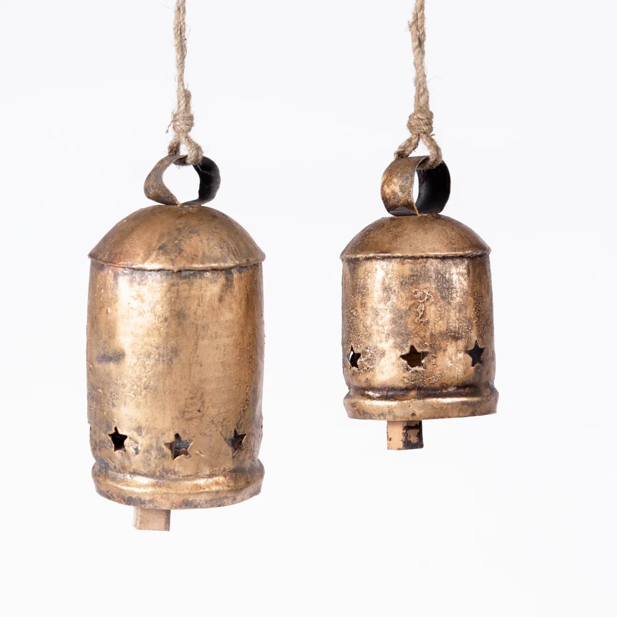 Antique Gold Star Punched Bell | Stoffer Home
