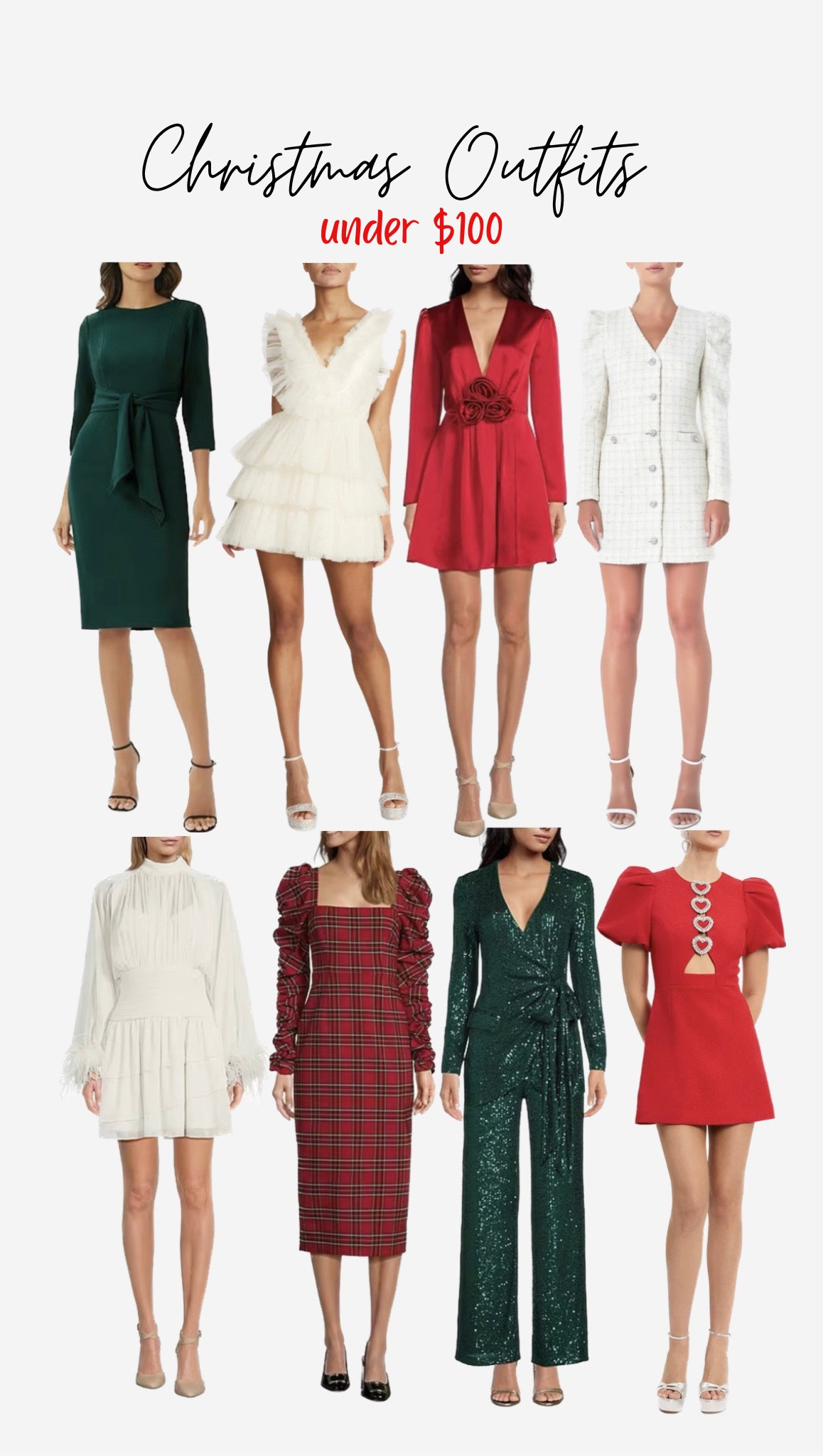 Christmas dresses under $100 ❤️🎄 sweater dress, red dress, green dress, white dress, holiday party, dress, Christmas party dress

#LTKfindsunder100 #LTKsalealert #LTKHoliday