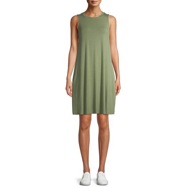 Time and Tru Women's Sleeveless Knit Dress | Walmart (US)