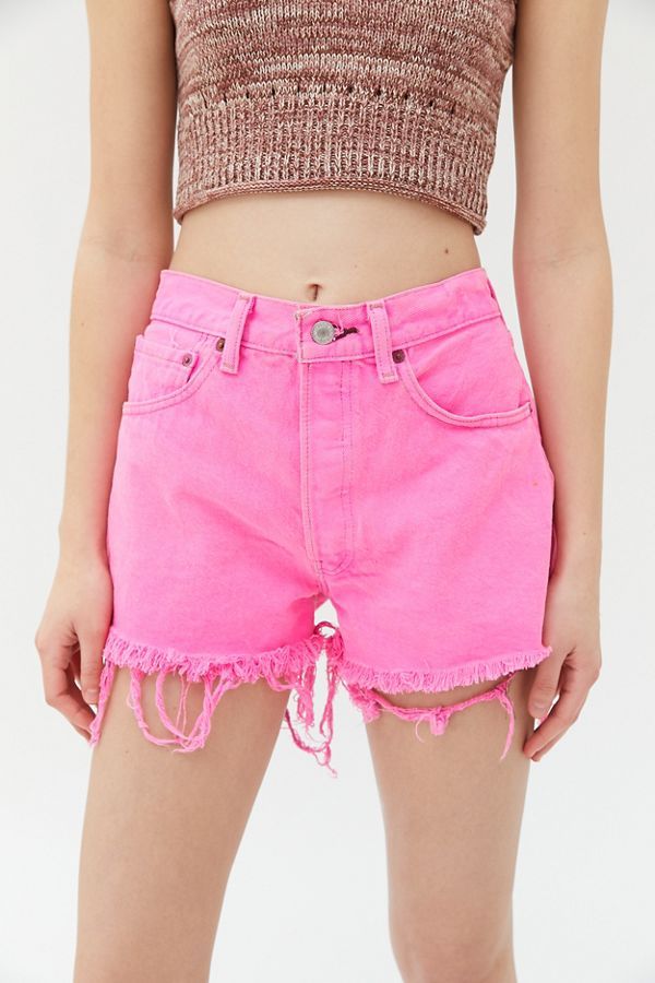 Urban Renewal Recycled Levi’s Neon Denim Short | Urban Outfitters (US and RoW)