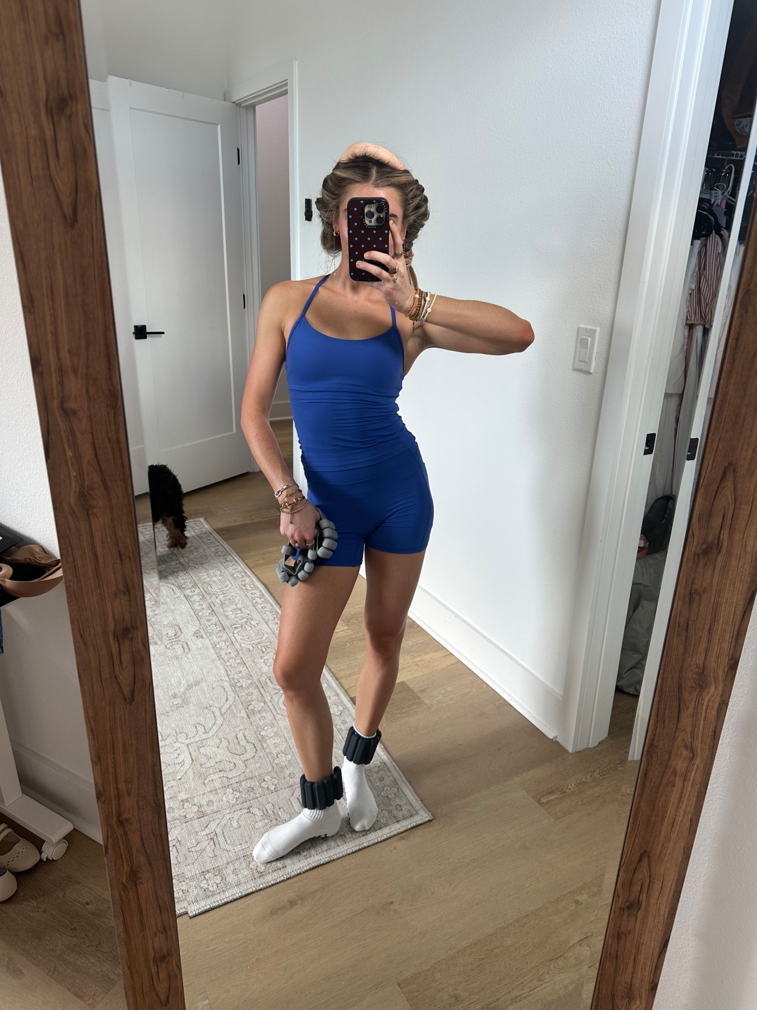 Amazon size XS OMKAGI 2 Piece Workout Sets for Women Padded Sports Bra Tank Booty Gym Shorts with Pockets. 

My workout and workout gear for my daily workout. I take pilates classes from @lexfish  on Instagram she has a whole online platform and membership! Most of my pilates gear and tools are from Bala. Bala use code SLOANE15. 
#workoutgear #workoutwear #pilates #ootd #outfit #athleticwear #athleticoutfit #bikershorts #sportsbra #pilatesoutfit #athleisure #bala #pilatesworkout #pilateslovers #pilatestiktok #balabangles @bala 

#LTKActive #LTKootd #LTKmorningroutine