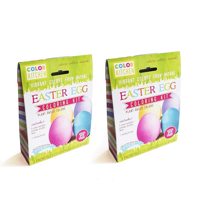 ColorKitchen Easter Egg Coloring Kit (2 Pack) – Natural Plant-based | Colorful Egg Coloring Kit... | Amazon (US)