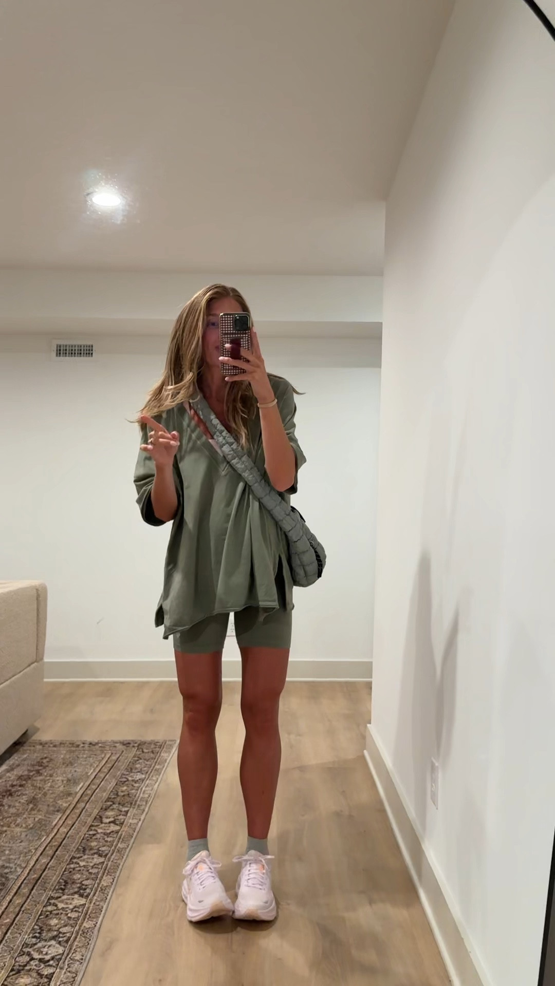 One of my favorite outfits to wear pregnant and postpartum (and not pregnant too!). Top and bottoms come as a set! Lots of stretch.  Wearing my usual medium for height and bump.  Top is reversible.  Entire outfit is part of a promo right now: Right now when you spend $150 Get $50 code to spend later (ends Friday 3.27 @ 11:59pm EST 

@FPMovement and #FPMovementPartner

#LTKootd #LTKmomlife #LTKBump