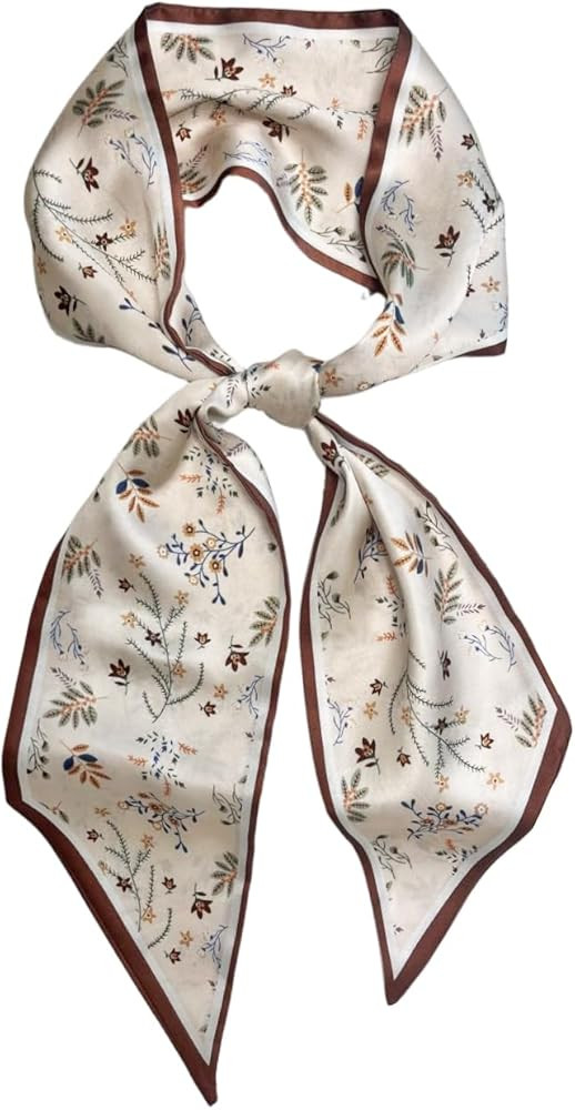 Julunar Hair Scarf for Women Silky Long Neck Head Scarves Purse Bag Scarfs for Handbag Satin Head... | Amazon (US)