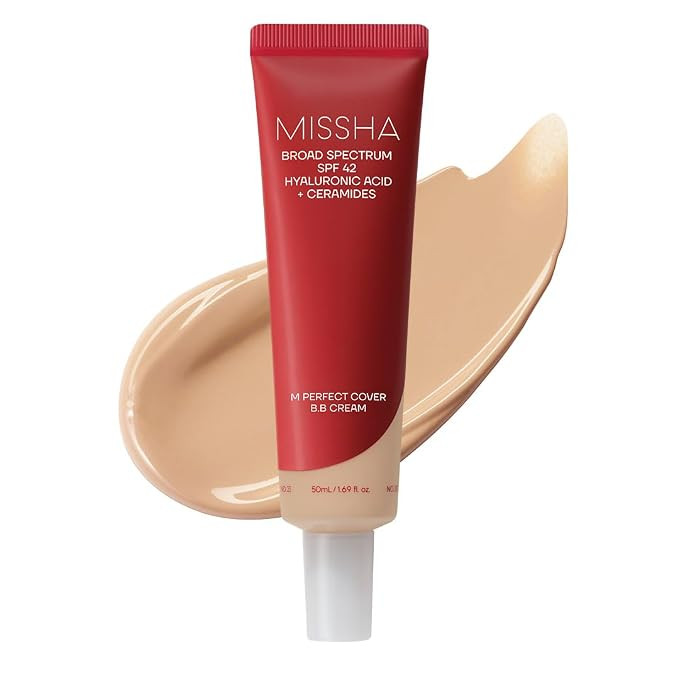 MISSHA M Perfect Cover BB Cream No.23 Natural Beige SPF 42 PA+++ 1.69 oz | Light-medium cool-neut... | Amazon (US)