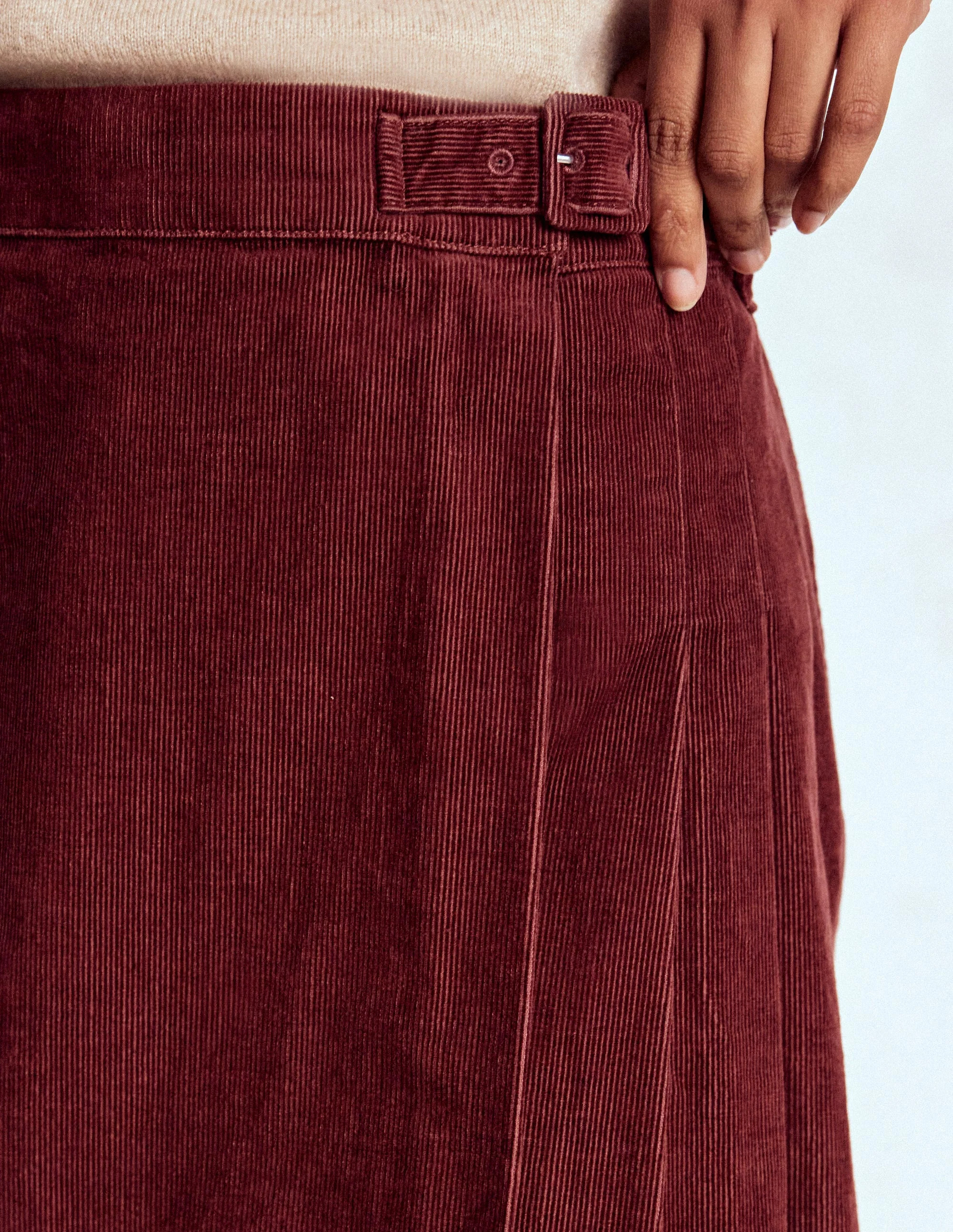 Helen Schottenrock aus Cord-Kastanie | Boden DE