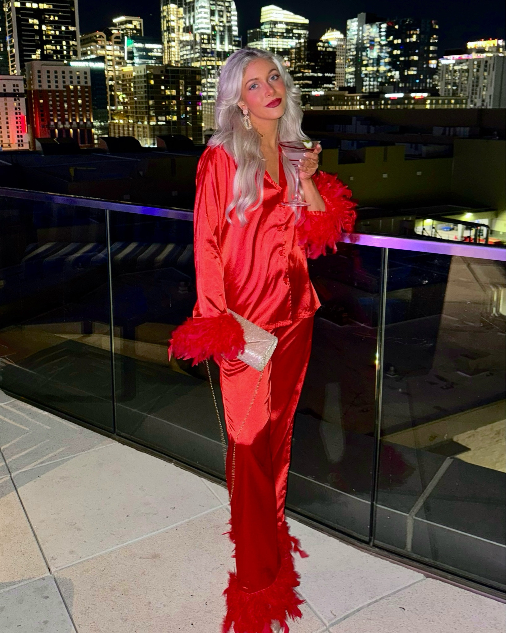 Red silk set, satin two piece set, premium satin feather pajamas, gold clutch bag, gold heels, pointed toe heels, Christmas party outfit, Christmas fashion inspo, holiday party outfit, holiday outfit inspo, red outfit, red two piece pants set, winter fashion trends, winter fashion 2024

#LTKSeasonal #LTKParties #LTKHoliday