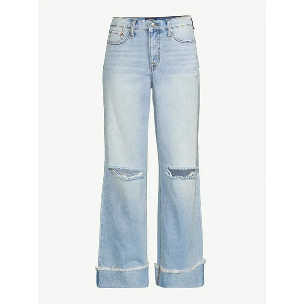 Scoop Women's Marietta Wide Leg Cropped Jeans | Walmart (US)