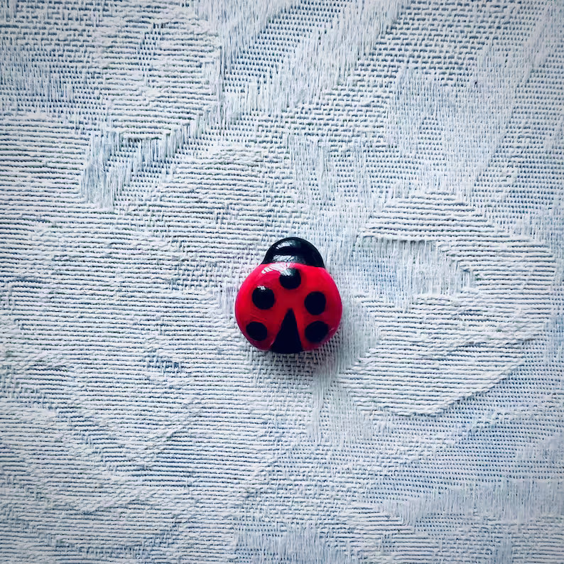 Ceramic Ladybug for Mosaic Garden Art, Stepping Stone & Birdbath, Hand Painted Tiles - Etsy | Etsy (US)