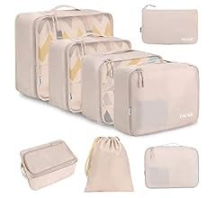 BAGAIL 8 Set Packing Cubes Luggage Packing Organizers for Travel Accessories | Amazon (US)