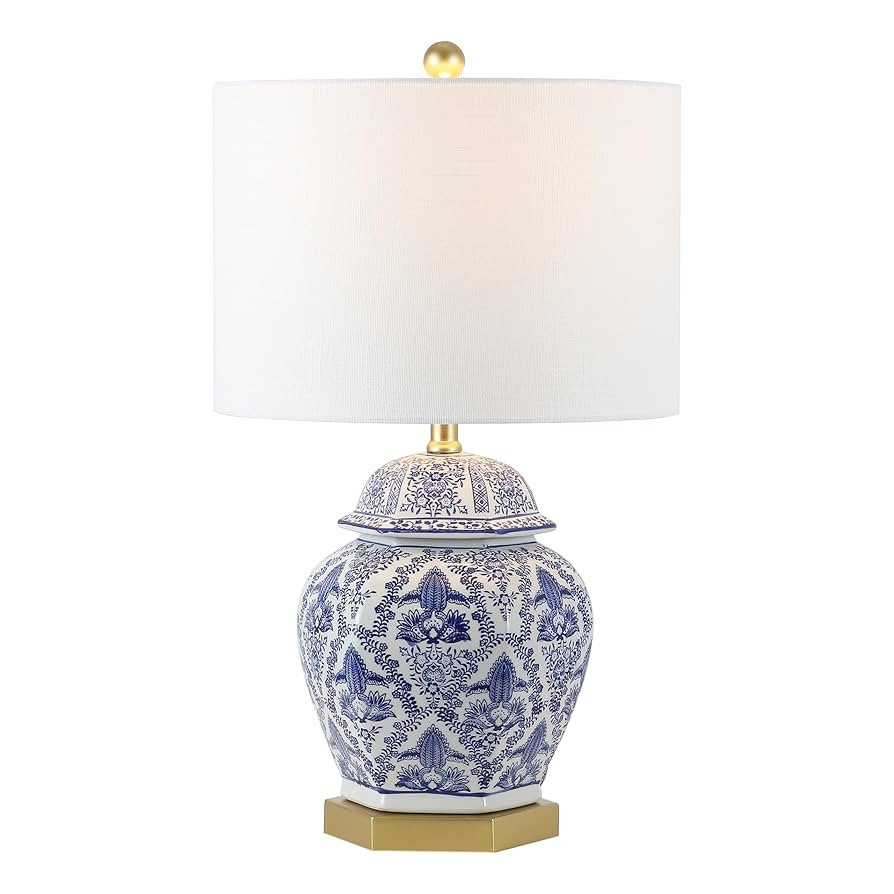 JONATHAN Y JYL3051A Gretchen 25" Ginger Jar Ceramic/Metal LED Table Lamp Classic Traditional Beds... | Amazon (US)