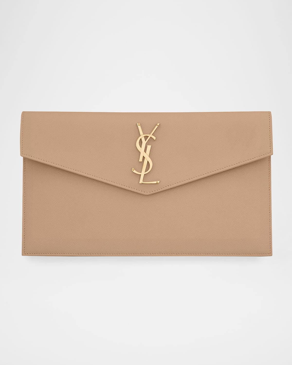 Uptown Medium YSL Monogram Grain de Poudre Pouch Bag | Neiman Marcus