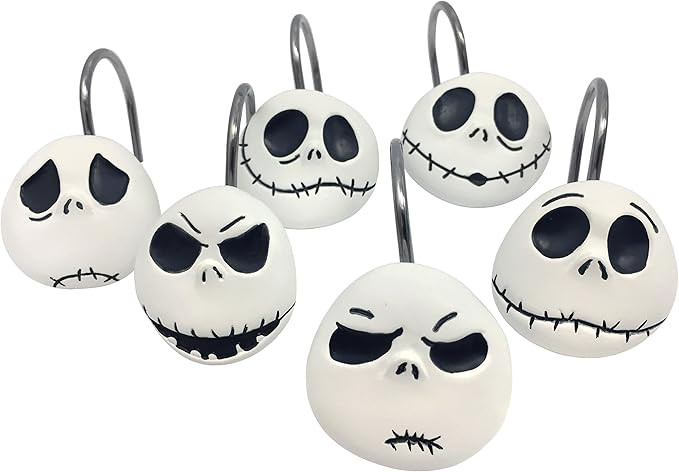 Disney Nightmare Before Christmas Jack Skellington 12-Piece Shower Curtain Hooks | Amazon (US)
