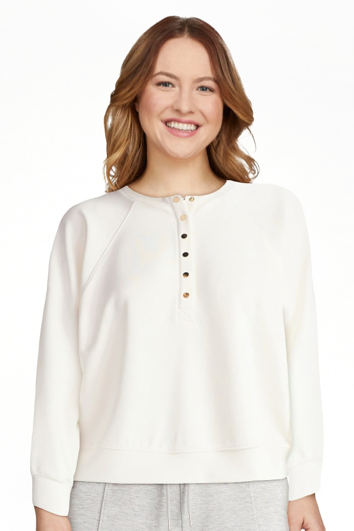 Scoop Women’s New Scubaknit Raglan Henley Top, Sizes XS-XXL | Walmart (US)