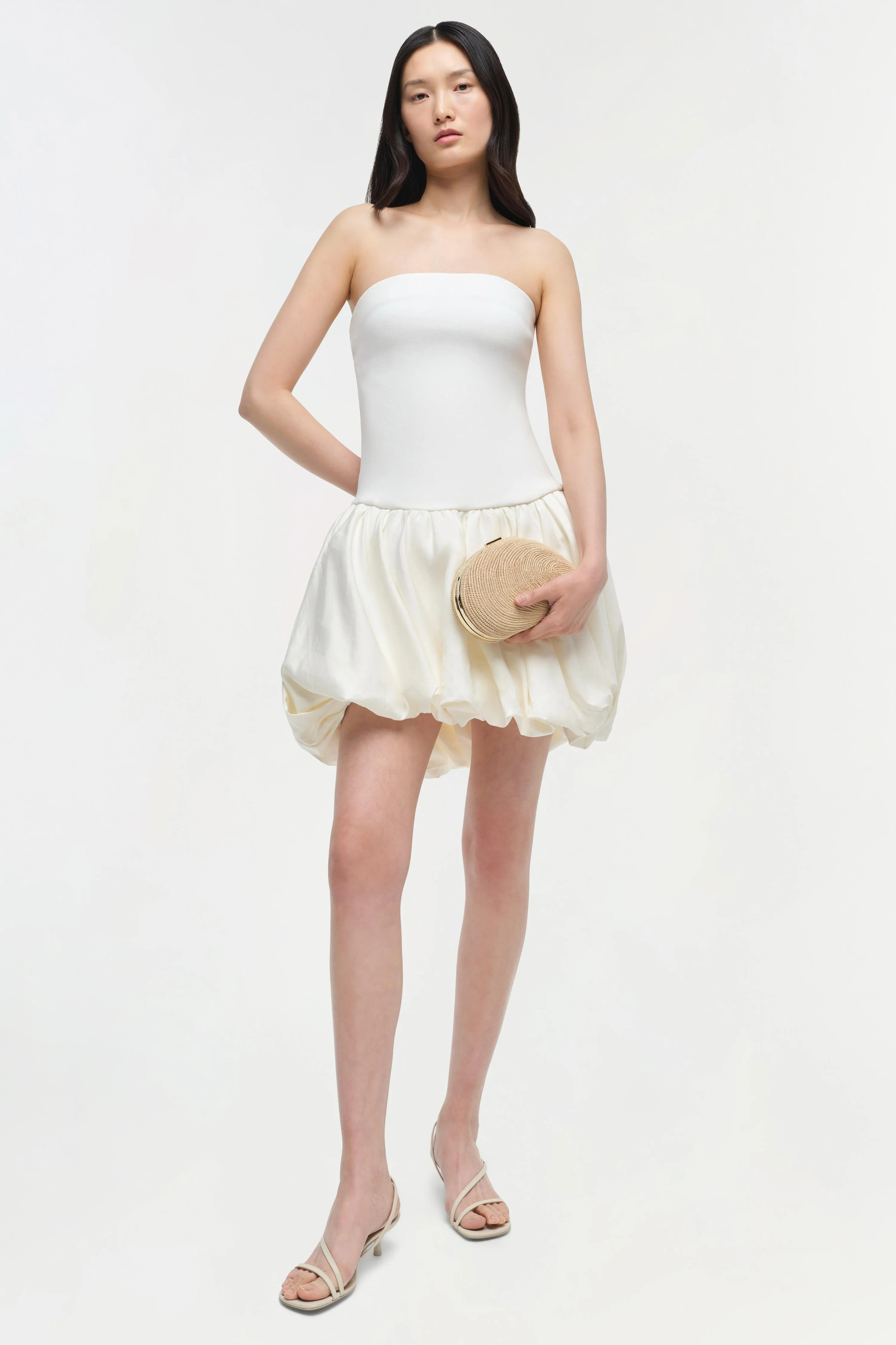 Pollie Strapless Combo Mini Dress | Simkhai