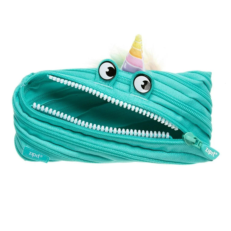 ZIPIT Unicorn Pencil Case for Girls, Cute Pencil Pouch, Made of One Long Zipper! (Turquoise Unico... | Walmart (US)