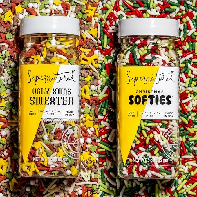 Christmas Softies & Ugly Xmas Sweater Holiday Sprinkle Set by Supernatural, No Artificial Dyes, S... | Amazon (US)