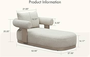 PURPLE LEAF Outdoor Chaise Lounge 1 Piece Chair Modern Aluminum Lounger Daybed with Lumbar Pillow... | Amazon (US)