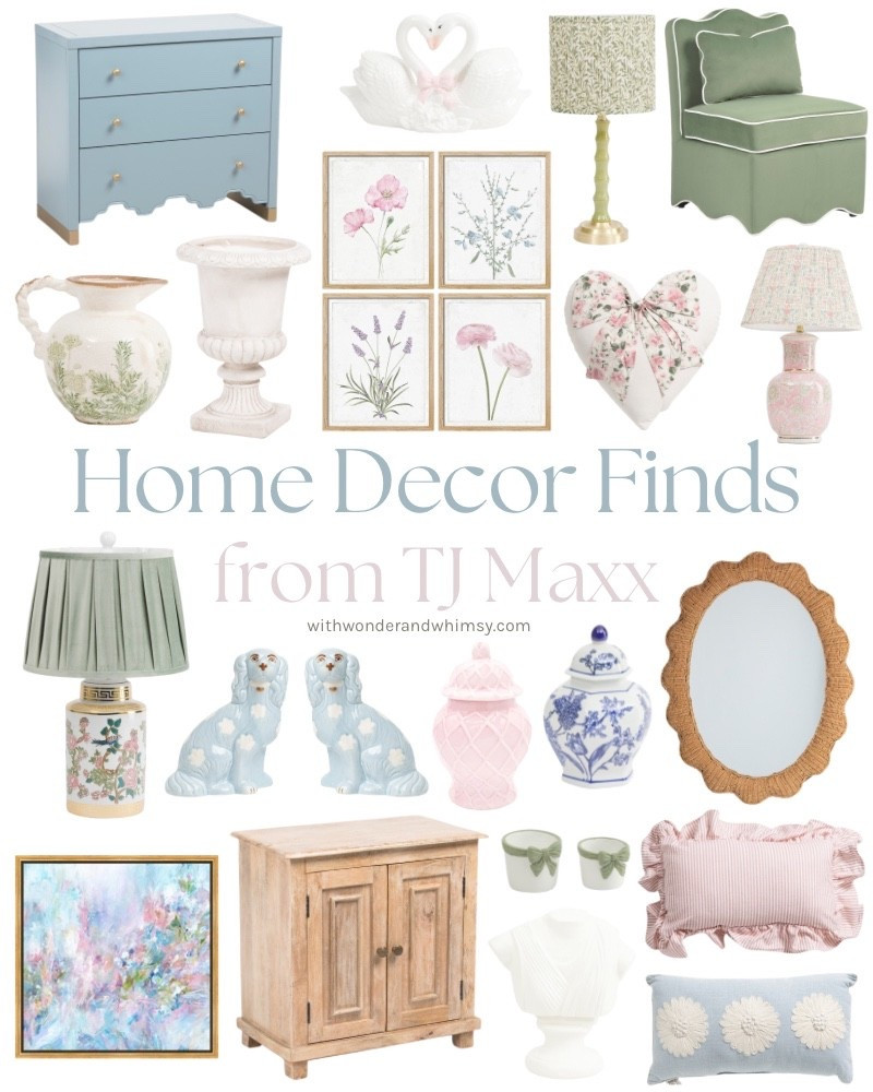 Home Decor Finds from TJMaxx and Wayfair 🎀

Pastel, living room, home interiors, chinoiserie, Grandmillennial, English cottage, shabby chic, Laura Ashley, lamp, throw pillow, furniture, wall art, staffordshire dogs

#LTKFindsUnder100 #LTKHome #LTKFindsUnder50