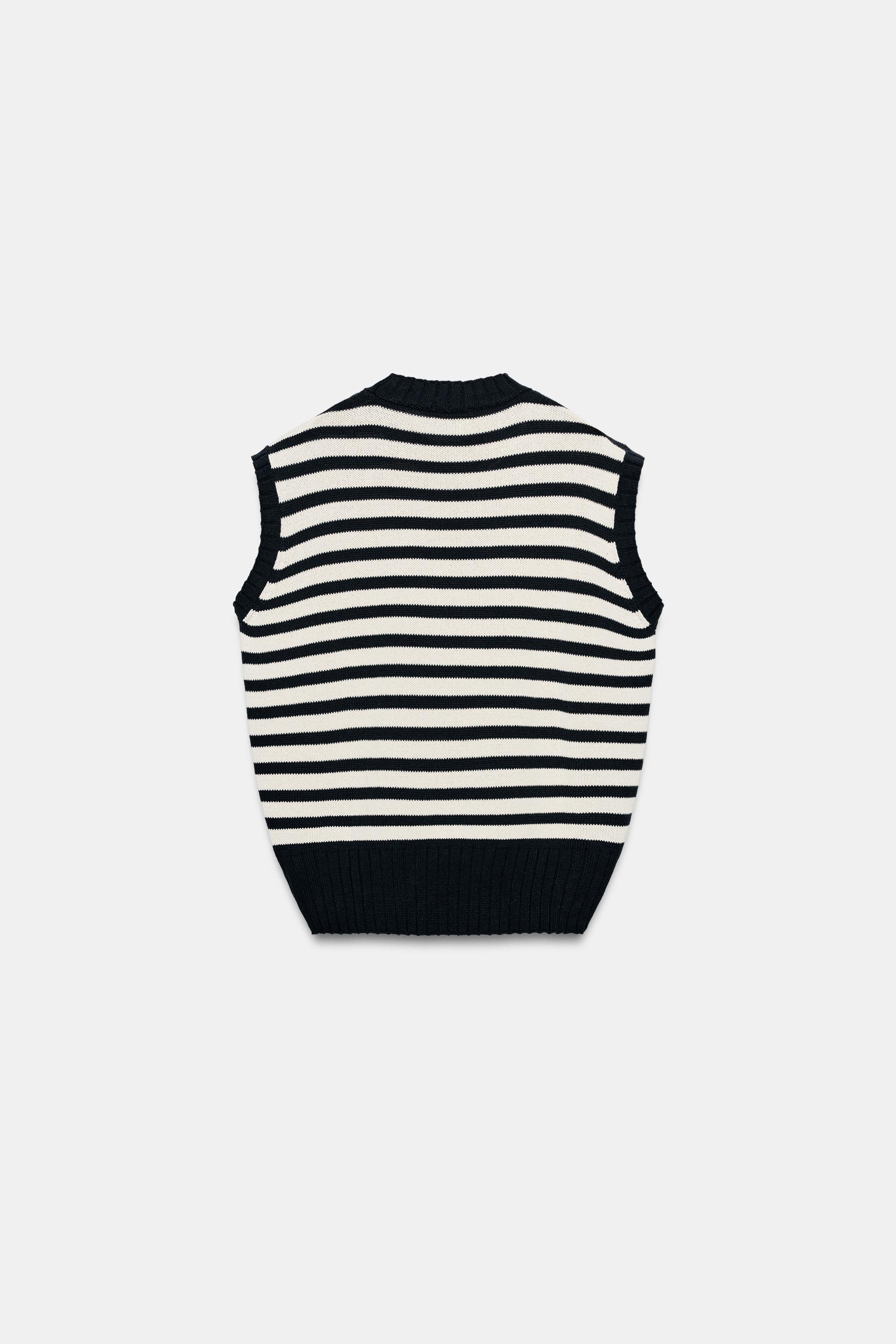 STRIPED KNIT VEST | Zara US