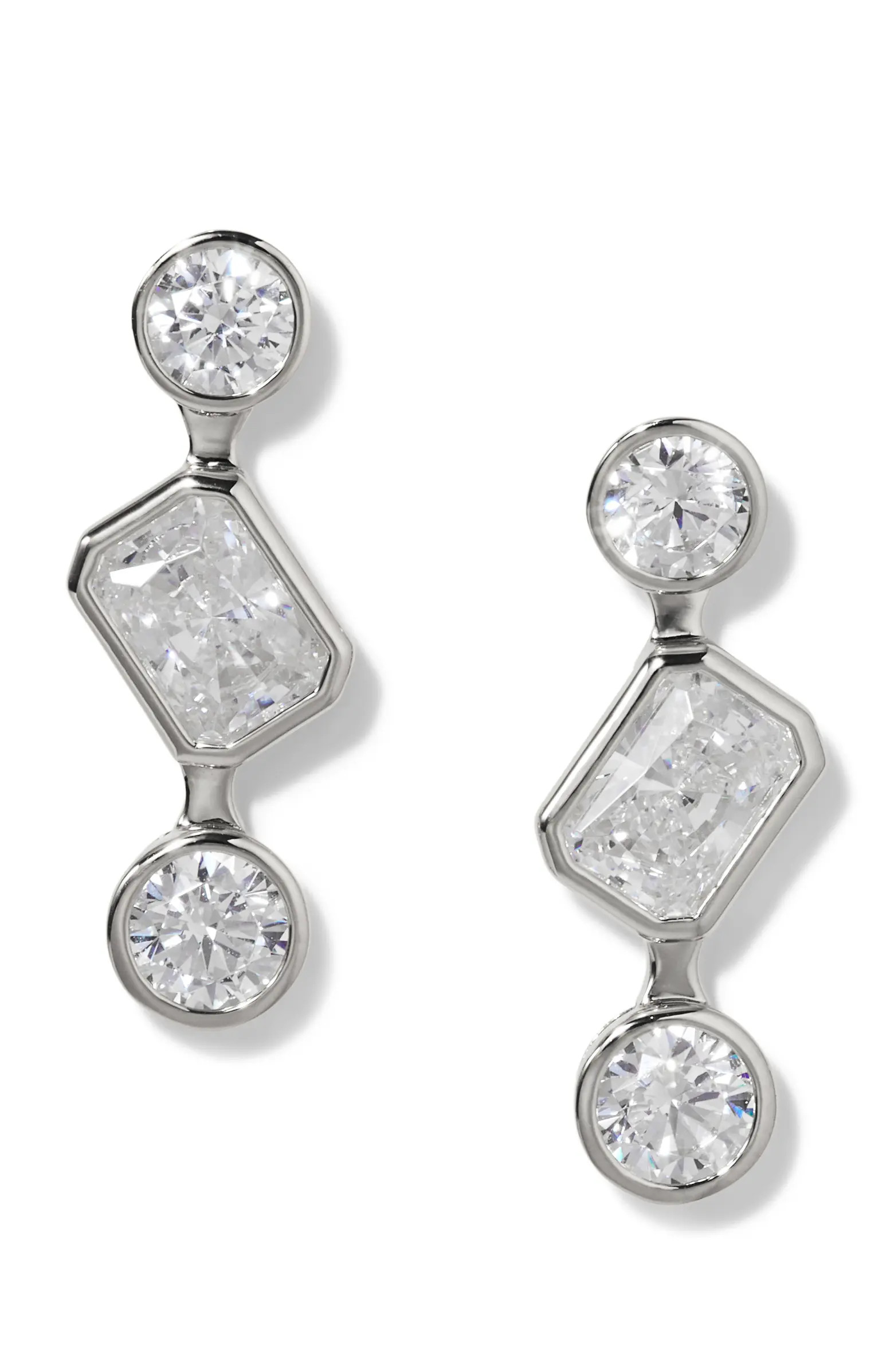 Brooklyn Cubic Zirconia Trio Mini Linear Earrings | Nordstrom