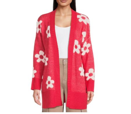 Cardigan sweater for women at Walmart! Retro flower sweater 
